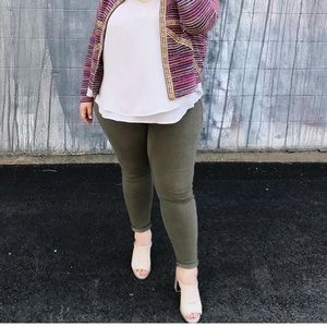 Hunter Green Stretchy Jeans